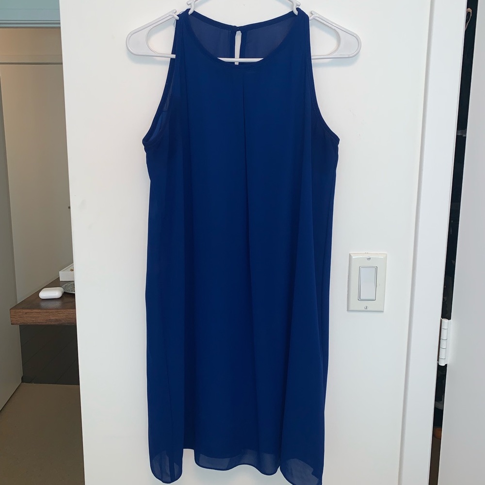 By & by simple blue mini dress